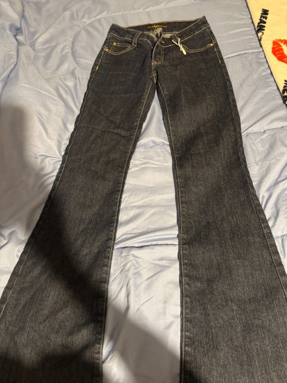 South Pole Dark Gray Flare Jeans